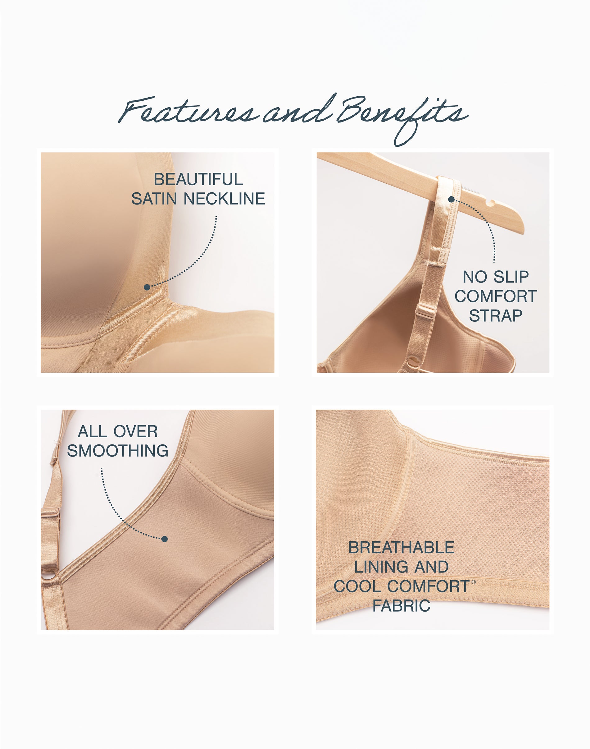 Playtex 18 Hour Silky Soft Smoothing Cool & Breathable Wireless Bra