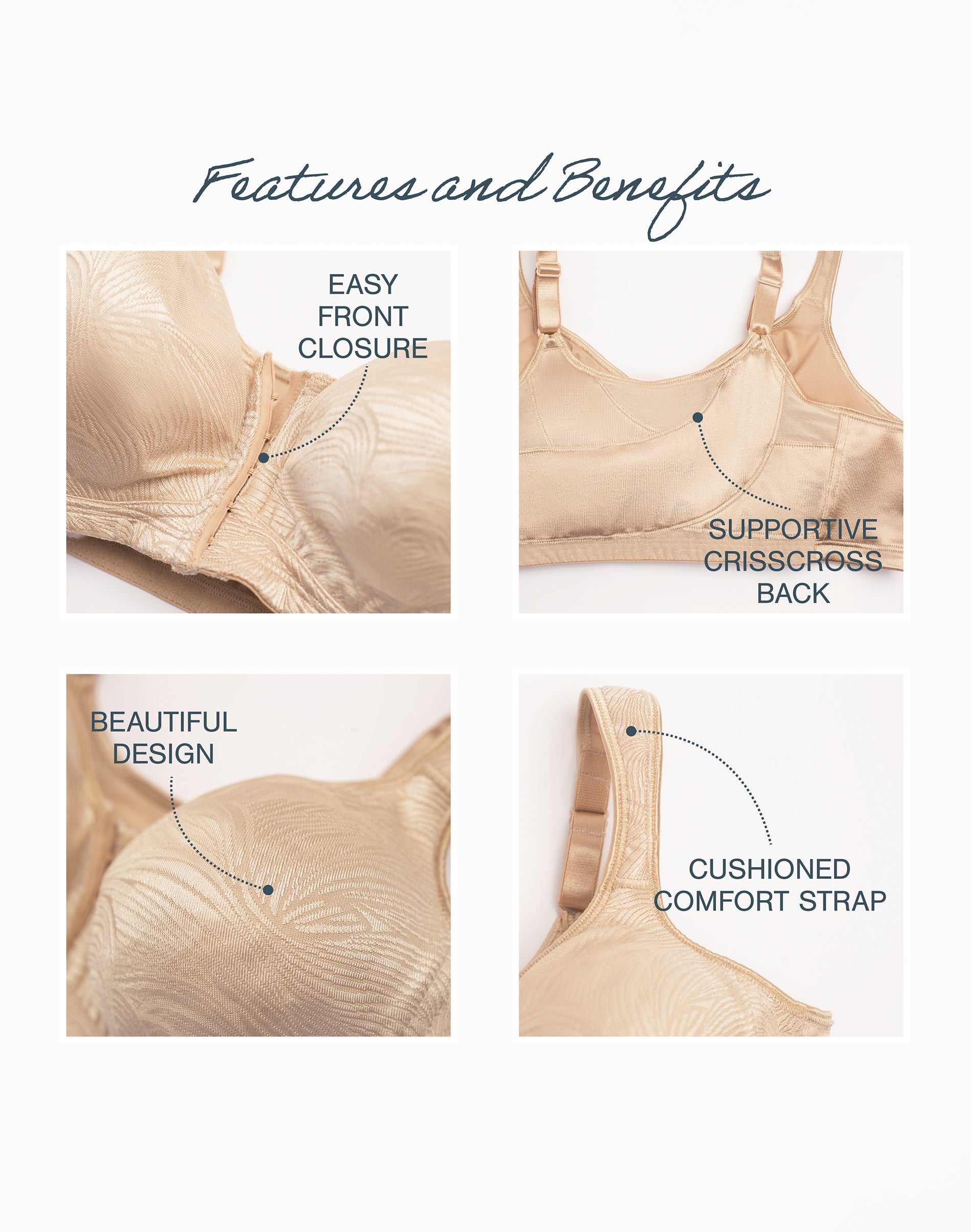 Playtex 18 Hour POWER SUPPORTX Front Close Extra Back Support